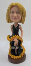 Female In Flowing Gown Bobbleheads