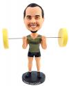 Custom Bobbleheads Male Weight Lifter Weightlifting