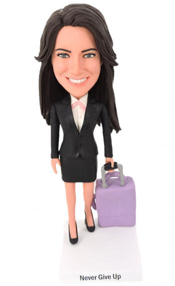 Custom bobblehead air hostess office lady