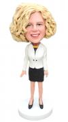 Custom bobbleheads business woman in work suit