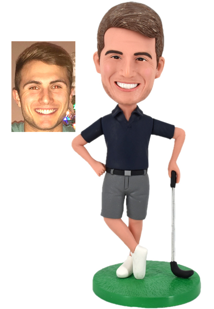 Custom bobbleheads golf player golfer for boss - Click Image to Close