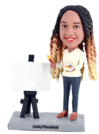 Custom bobbleheads painting artists/teacher Bobble heads for him/her