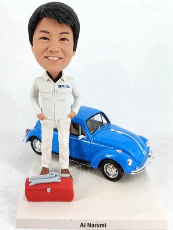 Custom bobbleheads Automotive engineer mechanic bobbleheads