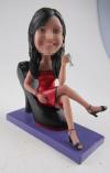 Custom sexy lady bobbleheads Sitting on heels