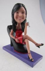 Custom sexy lady bobbleheads Sitting on heels