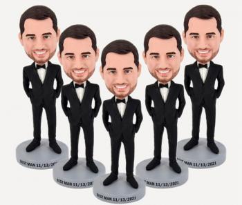 Custom bobbleheads best man groomsman bestman gifts