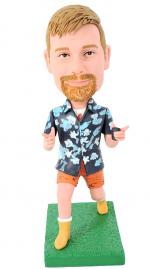 Custom bobblehead boss/father in Hawaii shirt