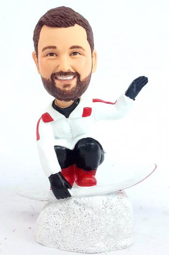 Custom Bobbleheads snowskiing snowskateboarding Snowboarder