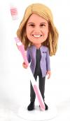 Custom bobbleheads Best female dentist holding tooth brush(Random color)