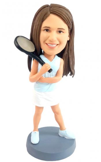 Custom Bobbleheads Female Tennis Player fans (short hair suggested)