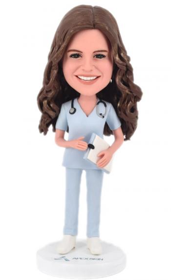 Custom Bobbleheads doctor in scrubs