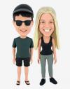 Custom bobblehead Honeymoon couple anniversary bobbleheads