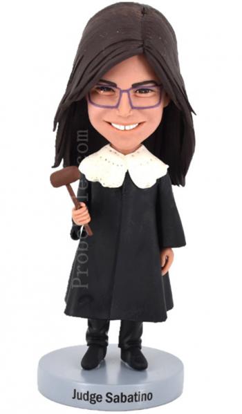 Custom bobbleheads young judge for girl or boy