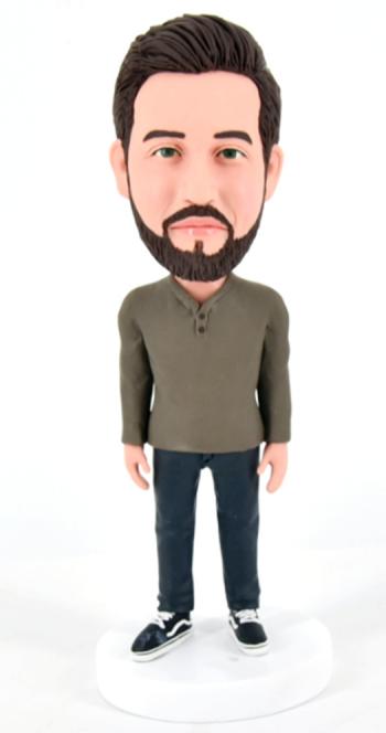 Custom bobblehead Casual male in vans shoes