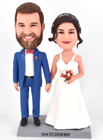 Custom bobblehead wedding couple bobbleheads romantic/anniversary bobbleheads any cloths any pose