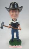 Custom bobbleheads Man lifting hammer