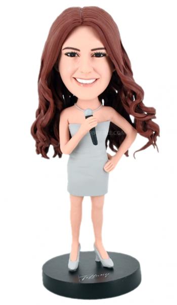 Custom Bobbleheads Singer lady host