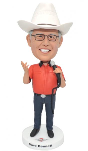 Custom bobbleheads Speaker governer leader boss holding mic