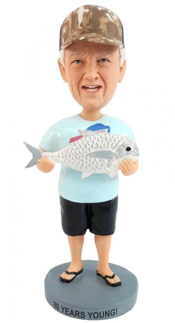 Custom Bobbleheads fisherman catch big fish