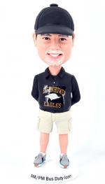 Custom bobblehead baseball/basketball Coach husband bobbleheads