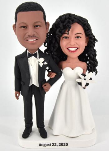 Custom bobbleheads wedding cake toppers anniversary classical