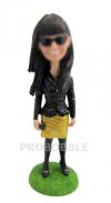 Casual Woman with Sunglasses Bobbleheads