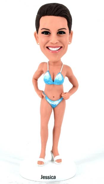 Custom bobbleheads bodybuilding lady female bikini