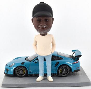 Custom bobbleheads with car business gifts bossday gifts 911 GT3