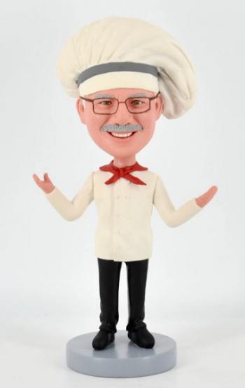 Custom bobblehead male Chef best cooker