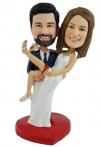 Custom bobbleheads Carrying Bride Wedding Cake Toppers