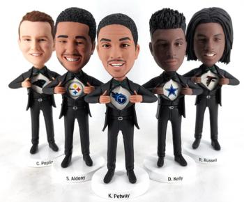 Custom Bobbleheads 1-15 groomsman grooms men group Bobble heads