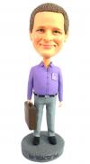 Custom Bobbleheads Businessman with Briefcase