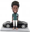 Custom bobbleheads gifts for car Collector boss/father/boyfriend 918 spyder black Custom bobbleheads gifts for car Collector boss/father/boyfriend 918 spyder black