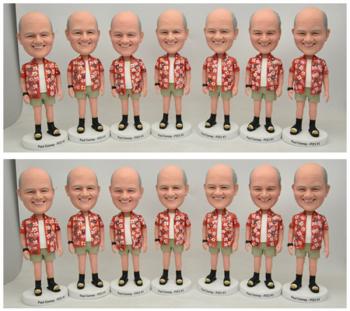 200 copies of custom bobbleheads same face(shipping included)