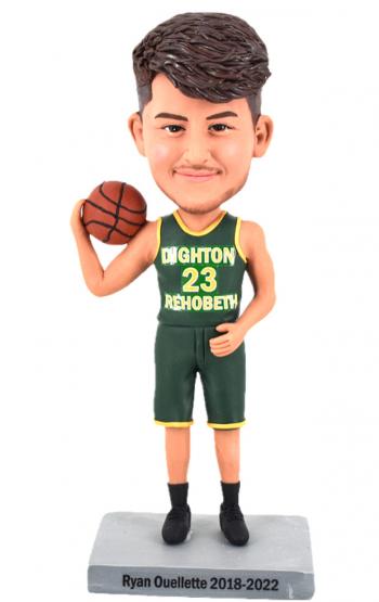 Custom Bobblehead Basketball Player holding ball