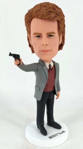 Custom bobbleehead James Bond Gunner pistol killer gift for him