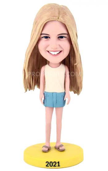 Custom Bobbleheads skinny girl personalized female bobbleheads