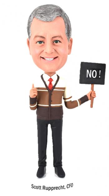 Custom bobblehead male holding sign board bobbleheads