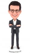 Custom bobbleheads hands across chest Bobble heads for boss/agent/him