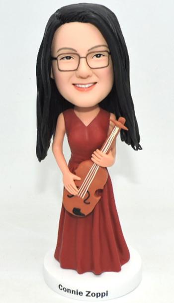 Custom bobbleheads violin player female artists