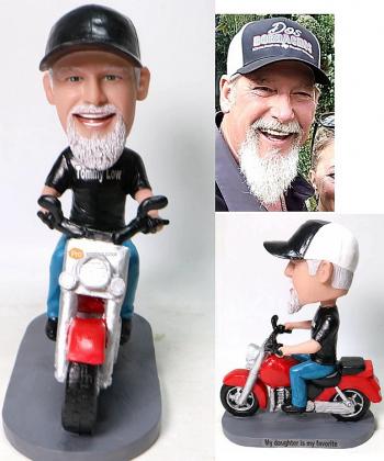 Custom bobbleheads Figurines Motorbike Gifts For Dad Retirement Gifts