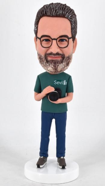 Custom bobbleheads Camera man gift for dad boss father
