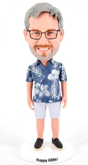 Custom bobblehead Hawaii style office coworker bobbleheads