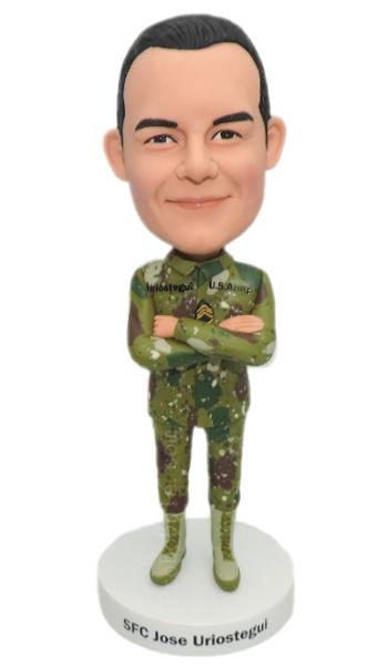 Custom bobbleheads military soldier patriot