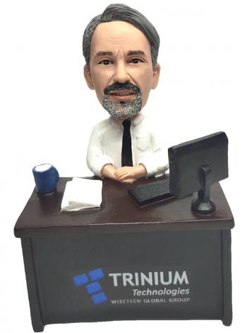 Custom Bobbleheads Boss At Office Desk Bobble heads Gifts For Boss