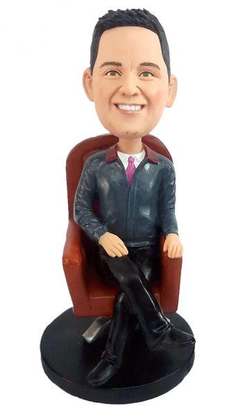 Custom Bobbleheads Businessman in Chair