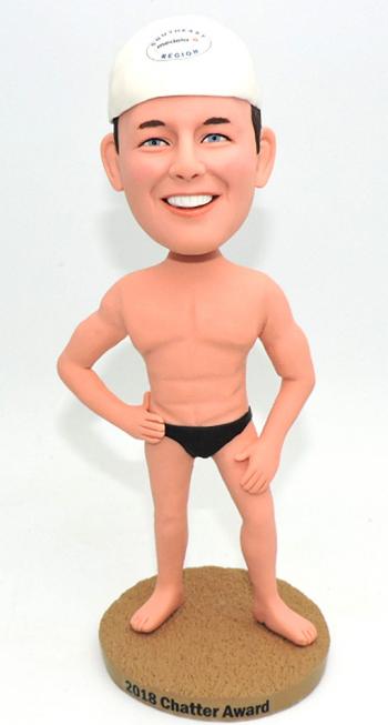 Custom Bobbleheads Swimmer school swimming team