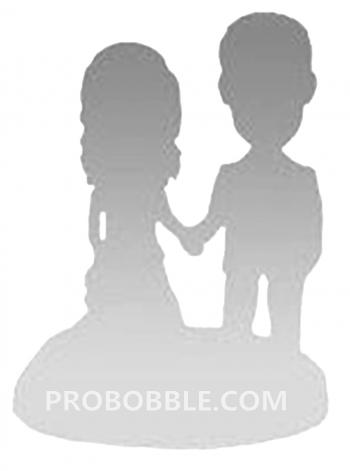 Head to toe fully personalizedized couple bobbleheads