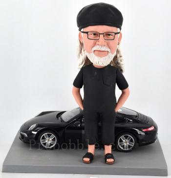 Custom bobbleheads car Collector Gifts for boss 911 Carrera S black