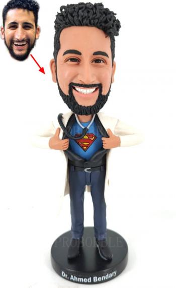 Custom bobbleheads gifts for doctor father's day superman dic